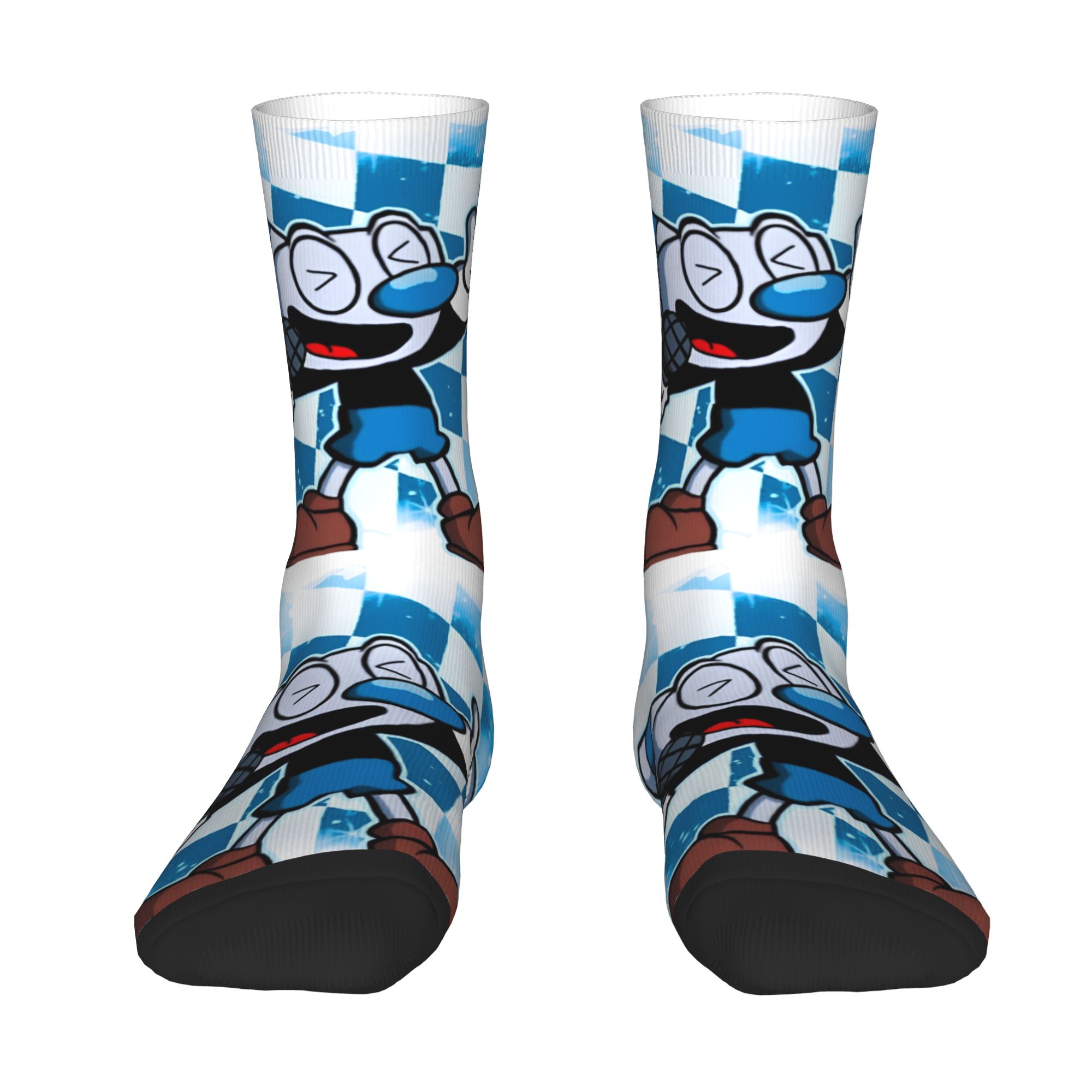Pipe Bending Spring - Chaussettes personnalisées Cuphead et Mugman pour