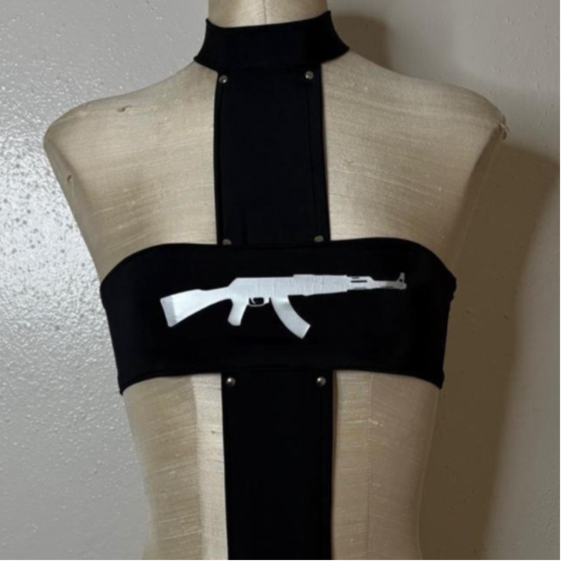 Crop top noir gothique Y2K pou - Pipe Bending Spring avis et prix